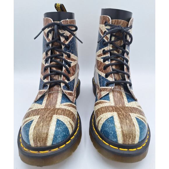 Dr Martens Pascal Virginia Union Jack British Flag Boots US Size 7 UK 5 GREAT - Picture 3 of 16